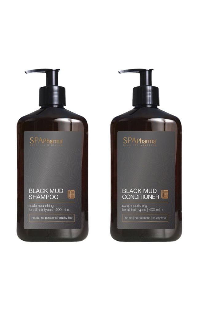 Shampoing & après-shampoing - Boue noire - 2 x 400 ml