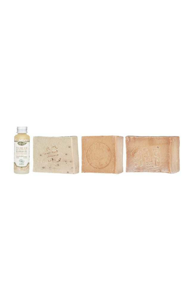 Coffret douceur - Huile d'argan & trio de savons