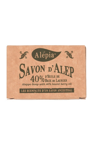 Savon d'Alep apaisant - 40% d'huile de baie de laurier - Visage, corps & cheveux - 200 g