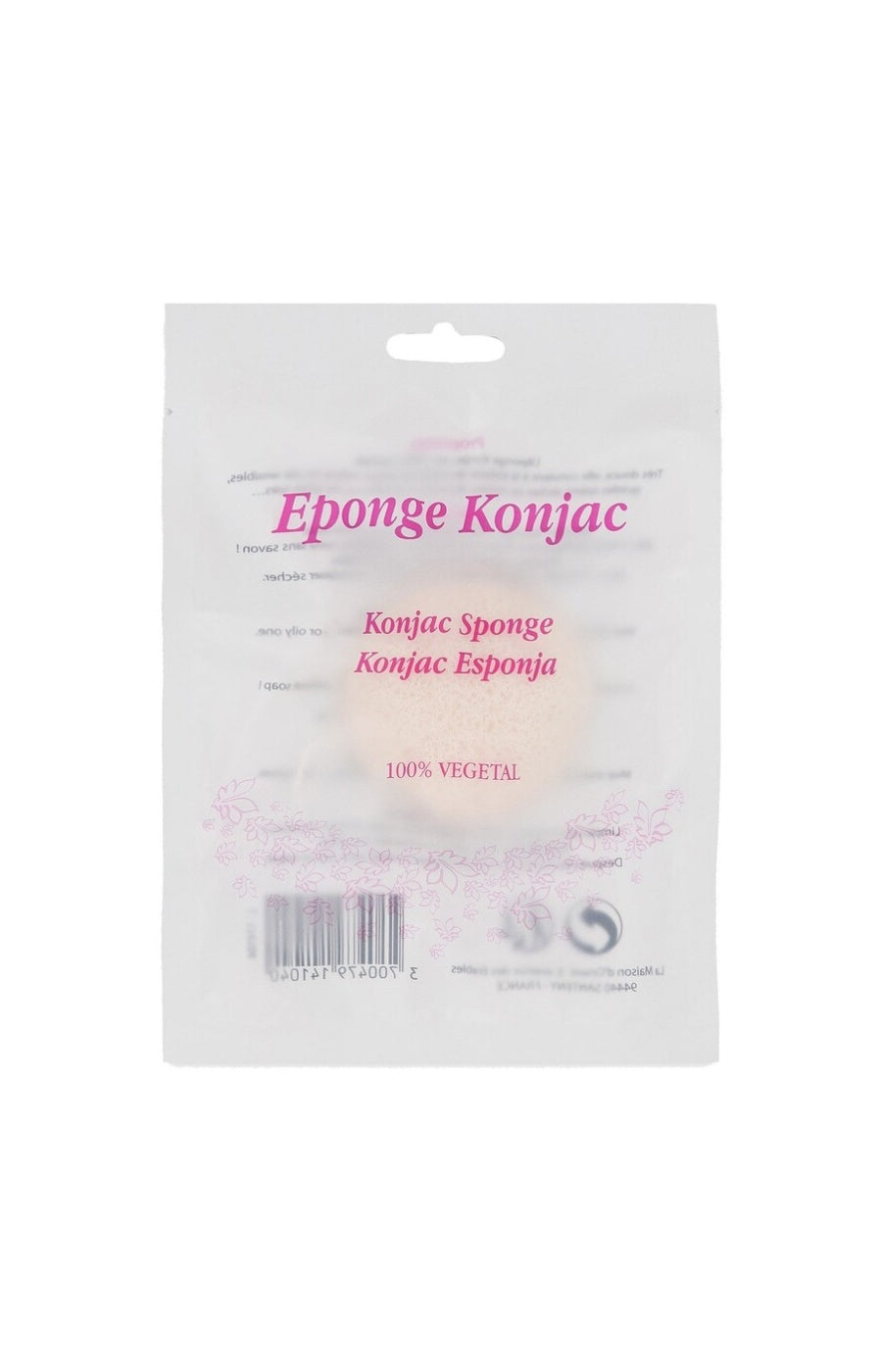 Eponges Konjac - 100% végétal - Visage - 2 unités