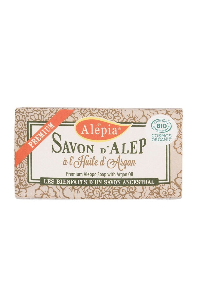 Savon d'Alep hydratant bio - Huile d’argan - Visage, corps & cheveux - 125 g