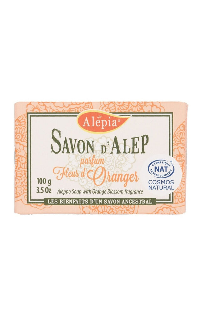 Savon d'Alep naturel - Fleur d'oranger - Visage & corps - 100 g