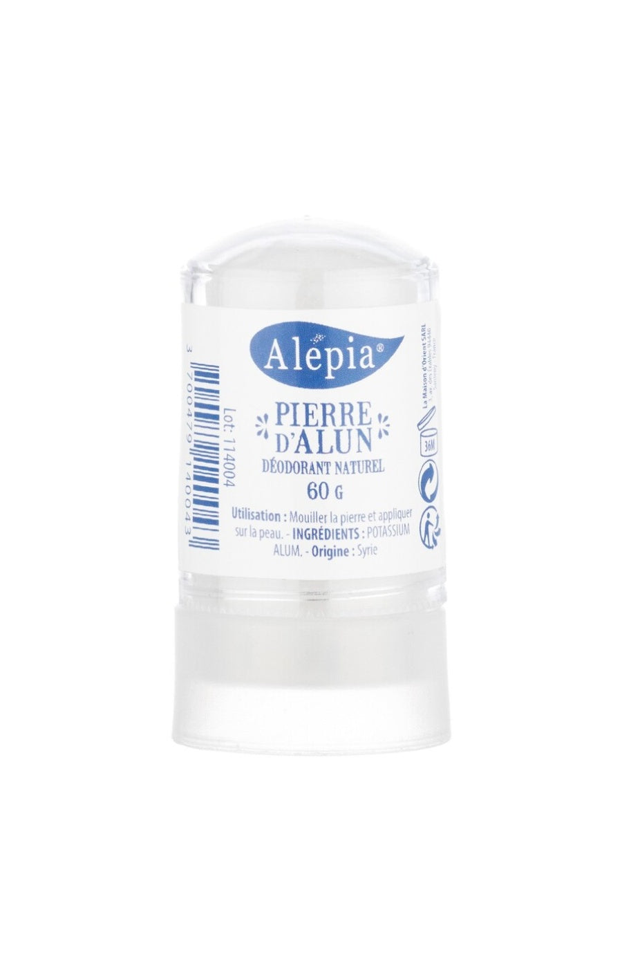 Déodorant naturel à la pierre d'alun - 60 g