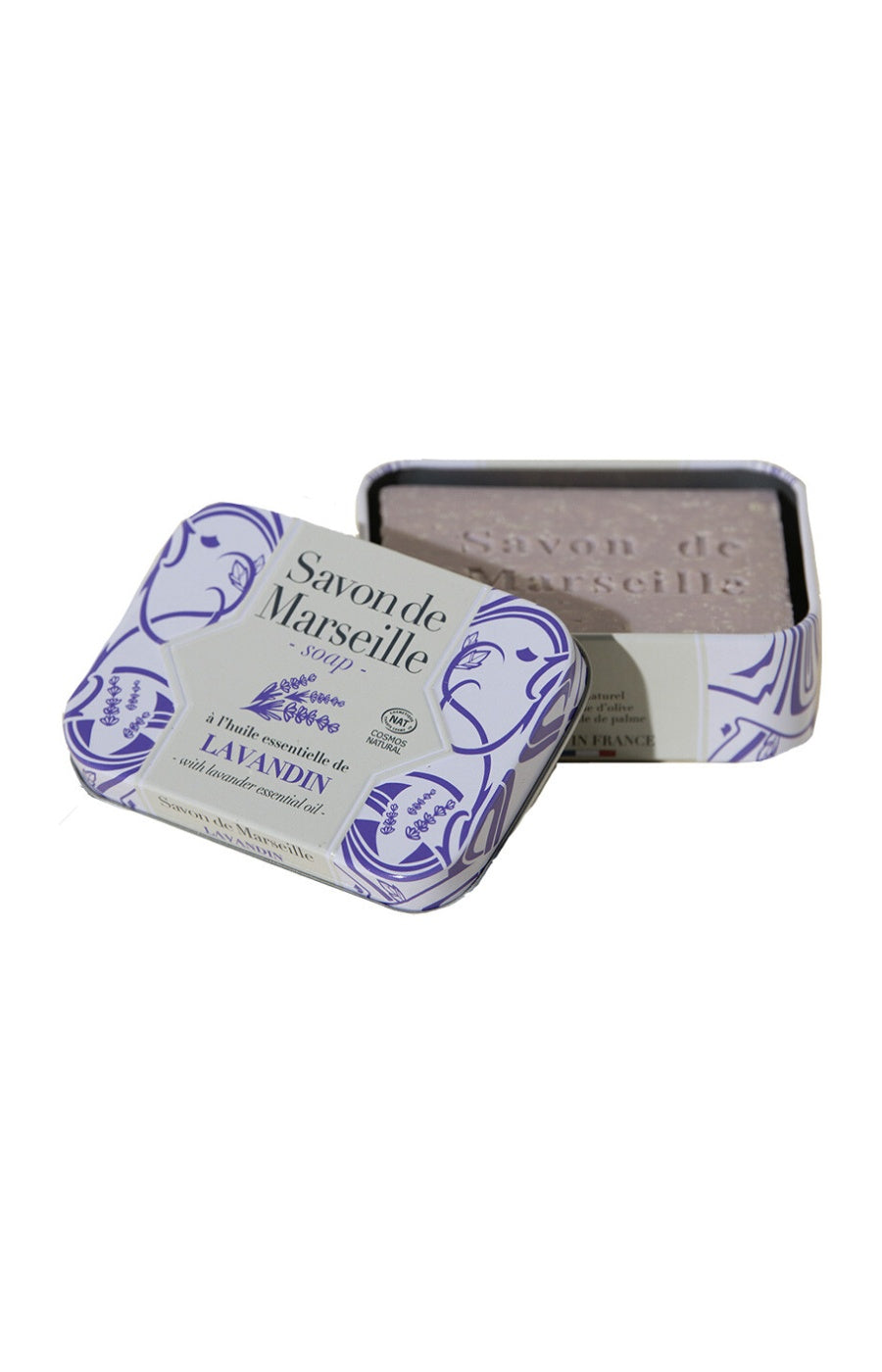 Savon de Marseille - Huile essentielle de lavandin - Visage, corps & mains - 100 g