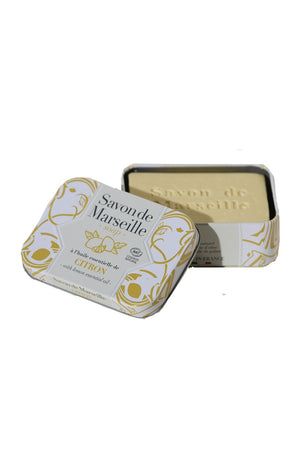 Savon de Marseille - Huile essentielle de citron - Visage, corps & mains - 100 g