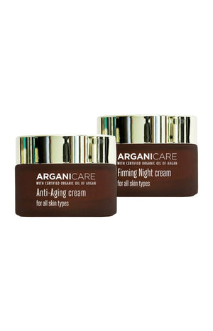 Crèmes de jour & de nuit régénérantes - Acide hyaluronique & argan - Peaux matures - 2 x