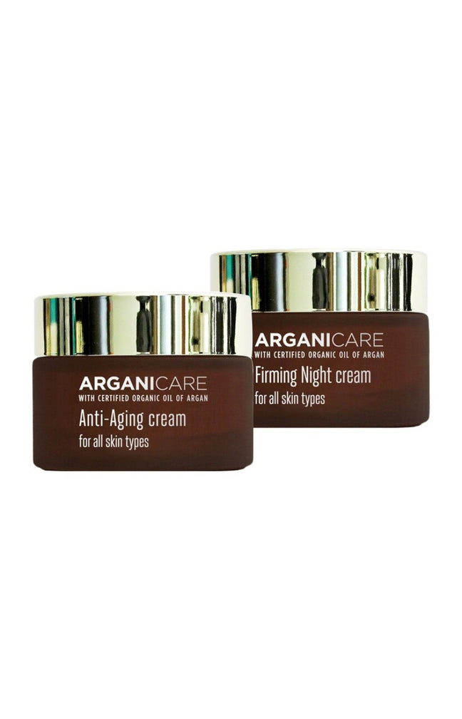 Crèmes de jour & de nuit régénérantes - Acide hyaluronique & argan - Peaux matures - 2 x