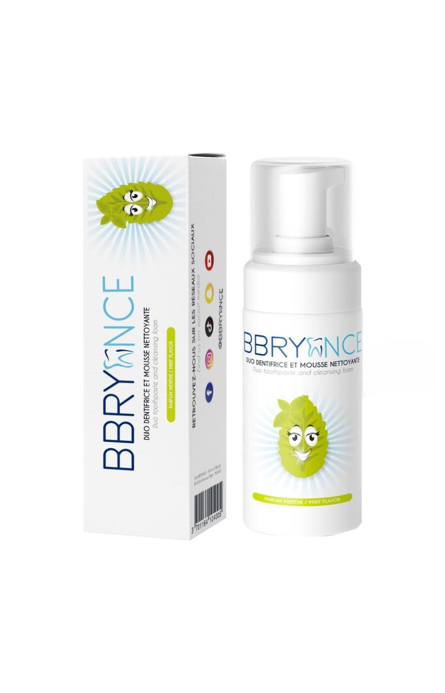 Dentifrice mousse blancheur - Menthe - 50 ml