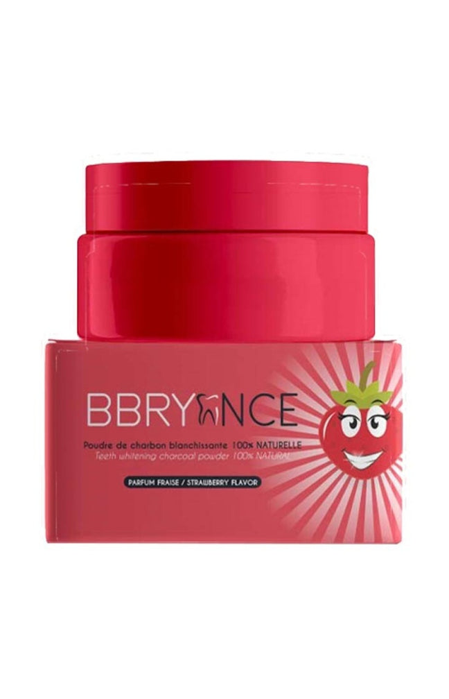 Poudre de charbon blanchissante 100% naturelle - Fraise - 30 g