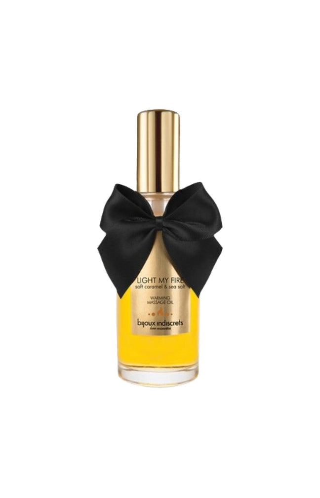 Huile de massage embrassable chauffante - Caramel doux et sel - 100 ml