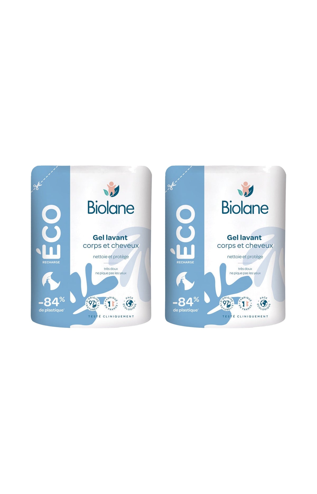 Recharges gels lavants 2-en-1 - Corps & cheveux - Bébé - 2 x 500 ml