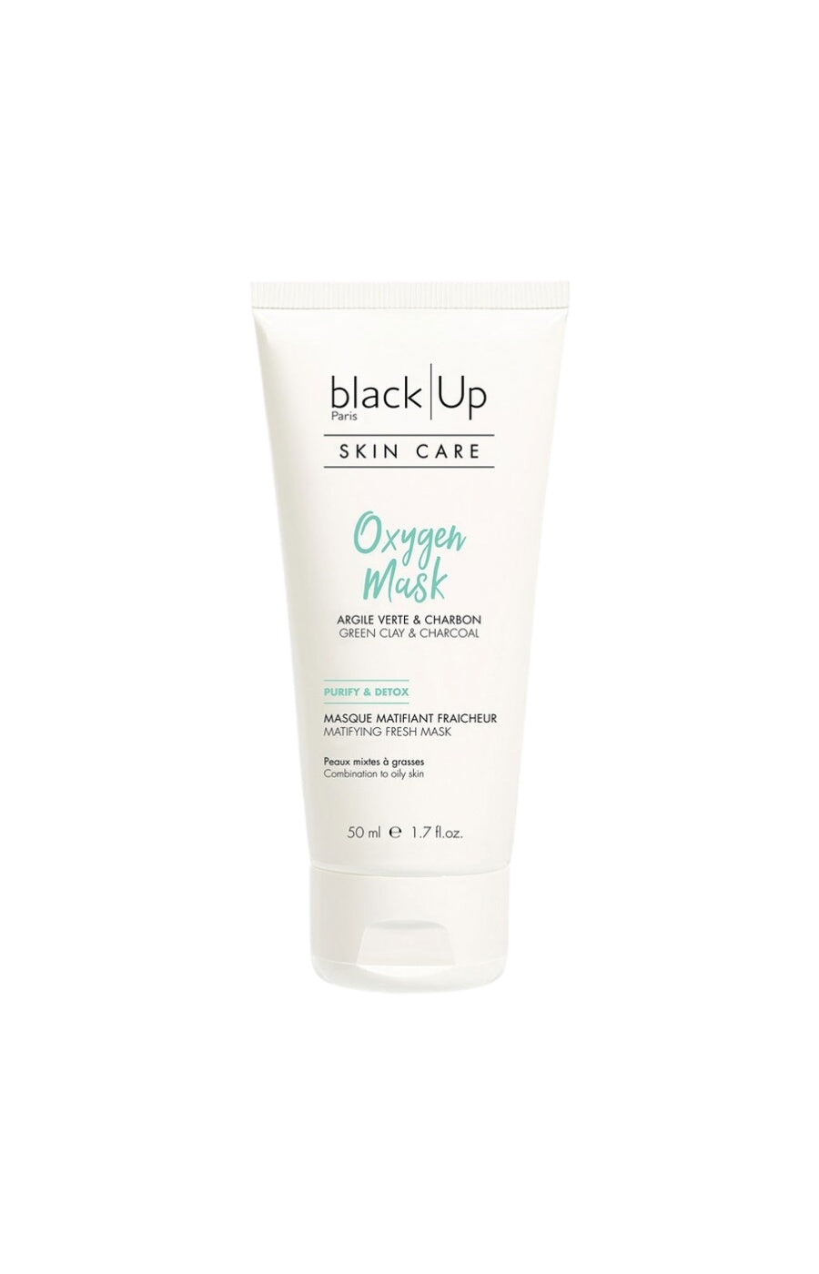 Masque matifiant fraîcheur - Argile verte & charbon - Peaux mixtes à grasses - 50 ml