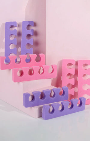 Séparateurs d'orteils - Rose & Violet - Corps - 4 paires