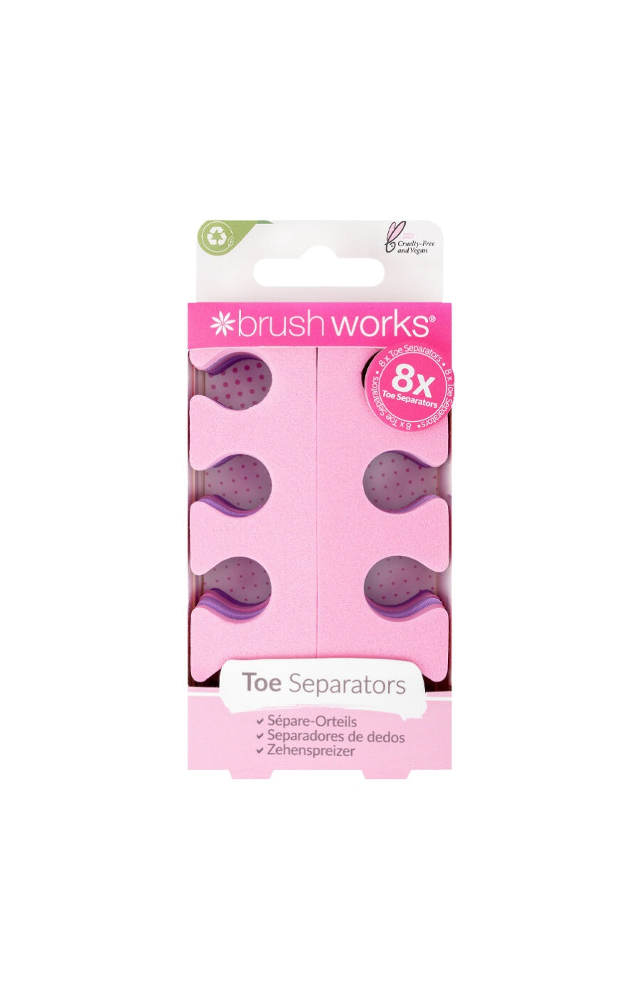 Séparateurs d'orteils - Rose & Violet - Corps - 4 paires