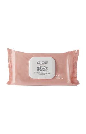 Lingettes démaquillantes - Grenade & thé vert - Peaux matures - 40 unités