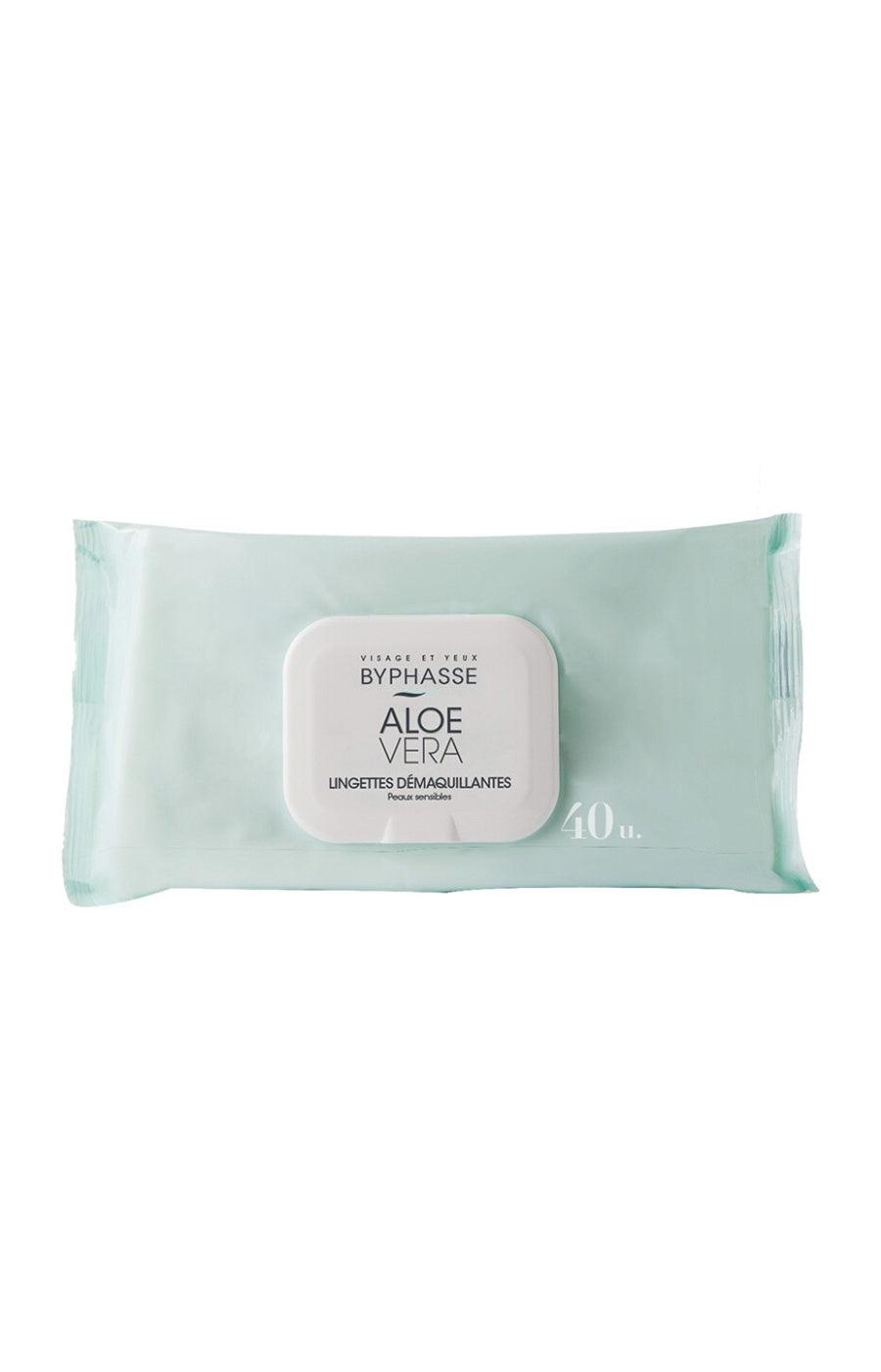 Lingettes démaquillantes - Aloe vera - Peaux sensibles - 40 unités