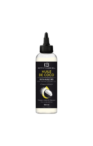 Huile de coco bio pressée à froid - 100% pur coco - Visage, corps et cheveux - 100 ml