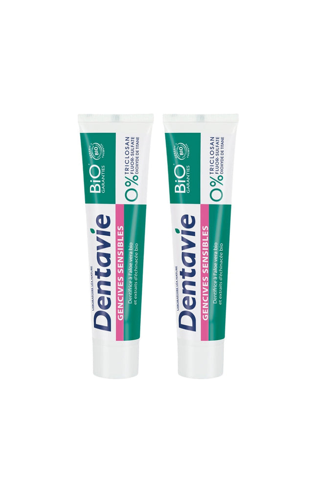 Dentifrices bio gencives sensibles - Aloe Vera & extrait d'échinacées bio - 2 x 75 ml
