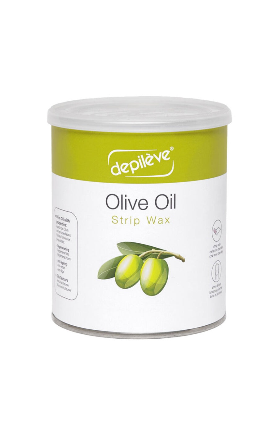 Cire avec bandes - Huile d'olive - Peaux sèches ou bronzées - 800 g