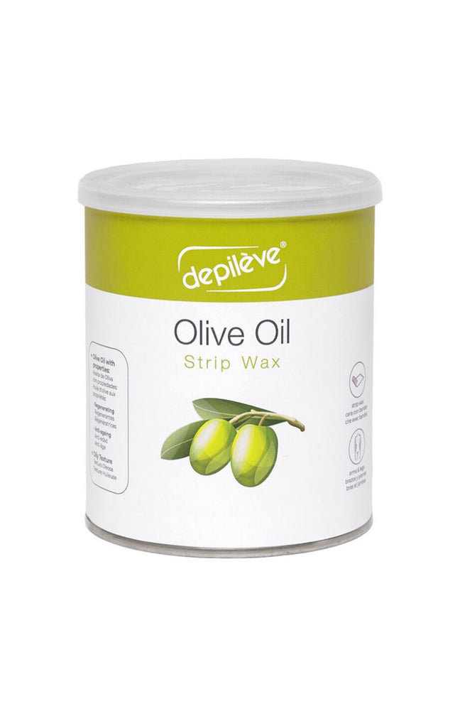 Cire avec bandes - Huile d'olive - Peaux sèches ou bronzées - 800 g