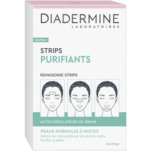 Patchs purifiants anti-points noirs – Front, nez & menton – Peaux mixtes – 6 unités