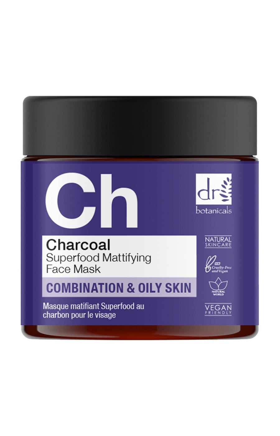 Masque matifiant - Charbon - Visage - 60 ml