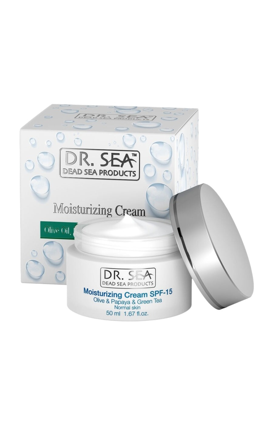 Crème hydratante SPF 15 - Huile d'olive, papaye & thé vert - Peaux normales - 50 ml