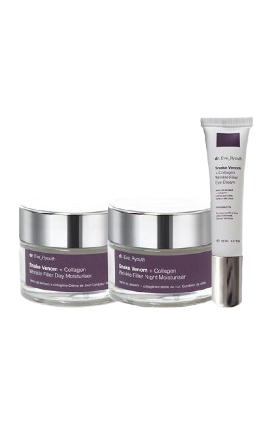 Rituel complet anti-rides - Venin de serpent & collagène - Visage & yeux - 3 produits