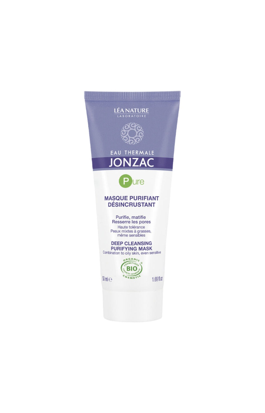 Masque purifiant désincrustant bio - Pure - Peaux mixtes à grasses