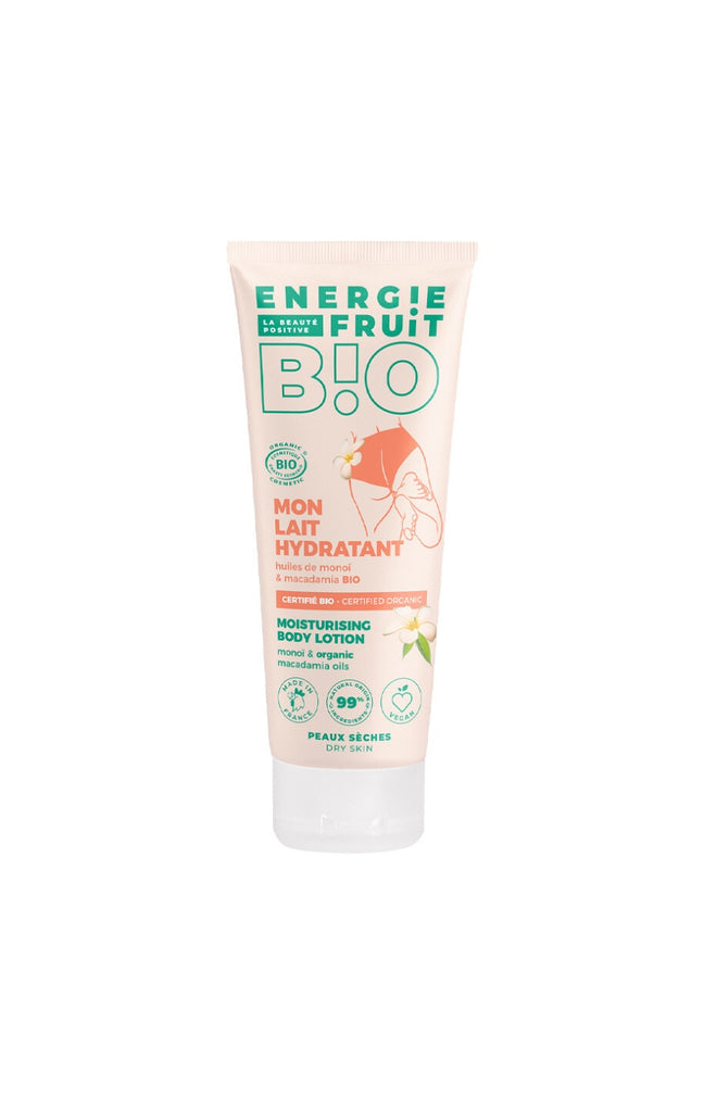 Lait apaisant bio - Huiles de monoï & macadamia - Peaux sèches - Corps - 200 ml