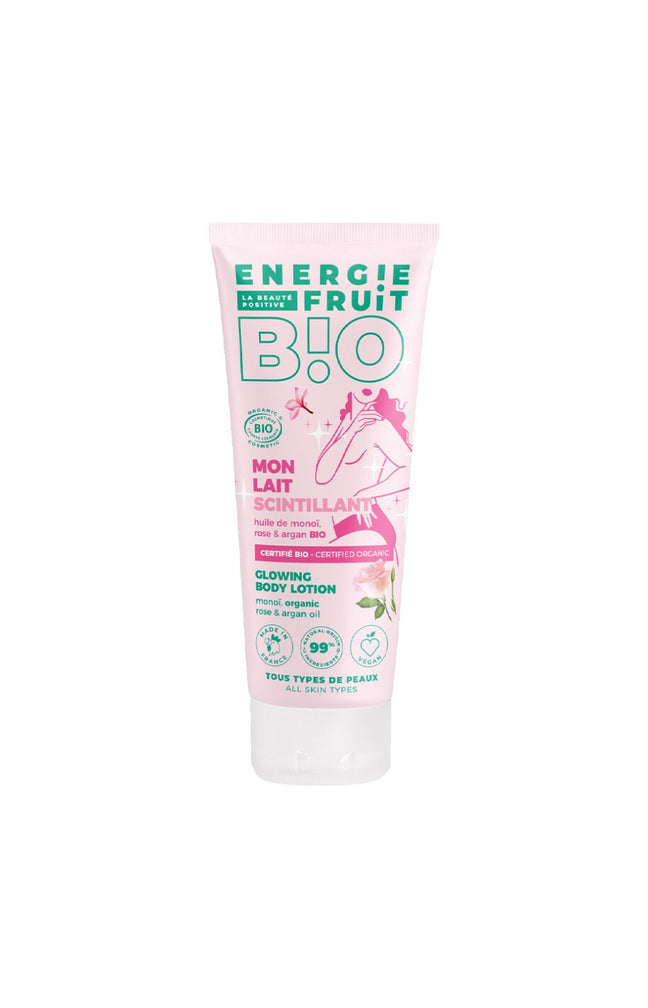 Lait scintillant bio - Monoï & rose - Corps - 200 ml