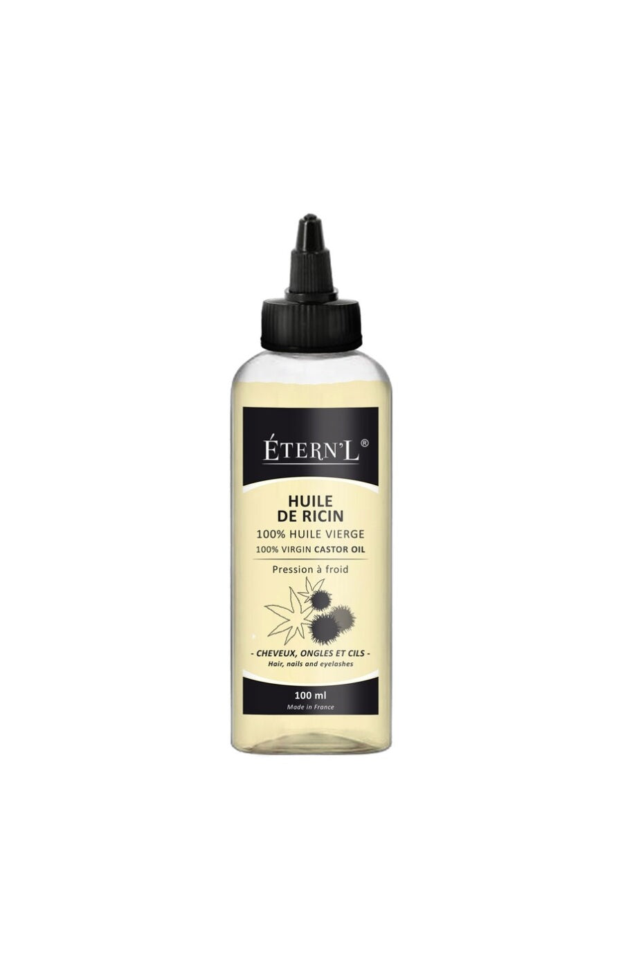 Huile de ricin pressée à froid - 100% vierge - Cheveux & ongles - 100 ml