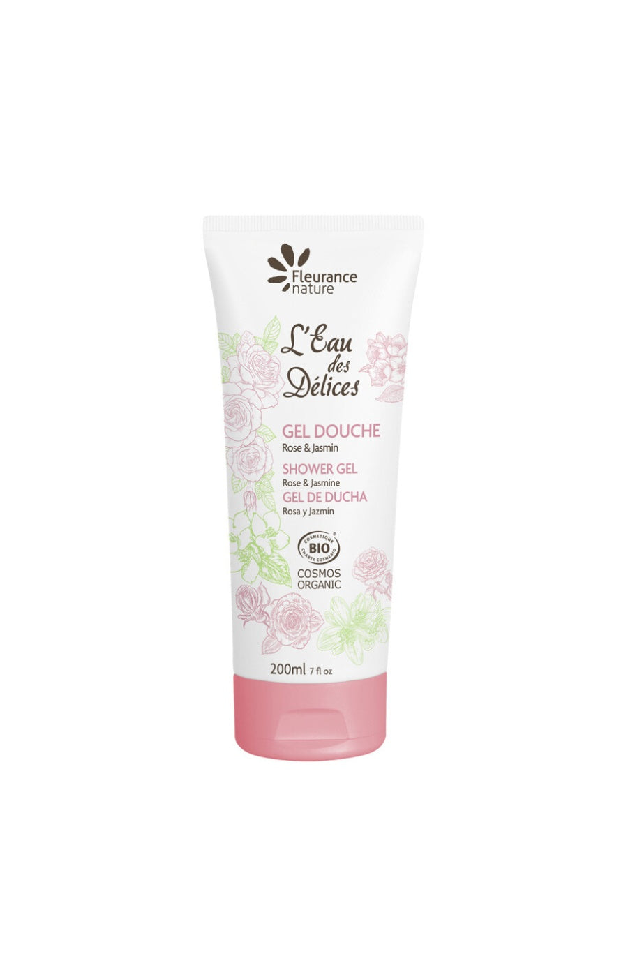 Gel douche nourrissant bio - Rose & jasmin - Corps - 200 ml