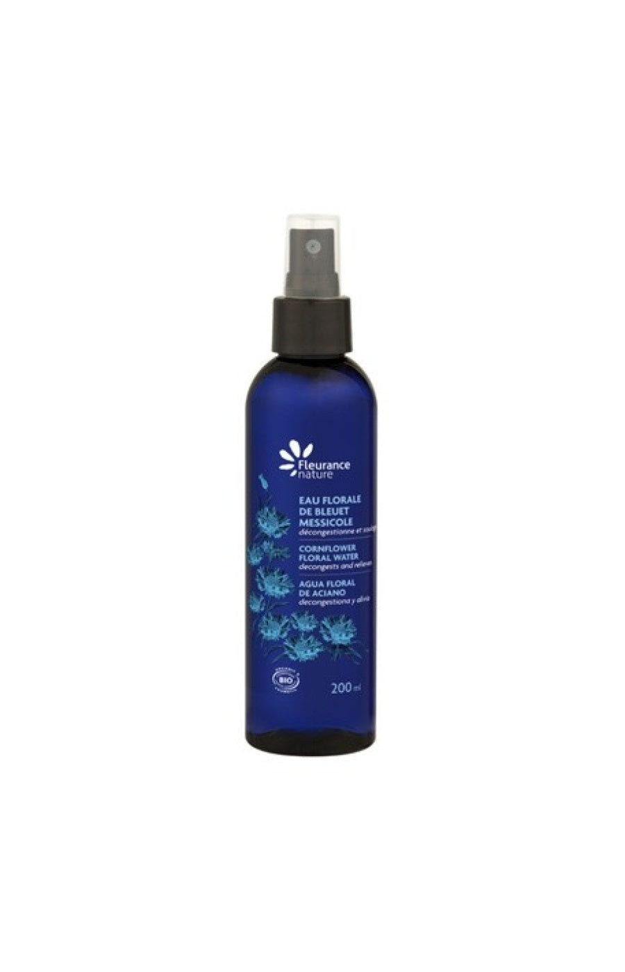Eau florale bio décongestionnante - Bleuet messicole - Visage - 200 ml
