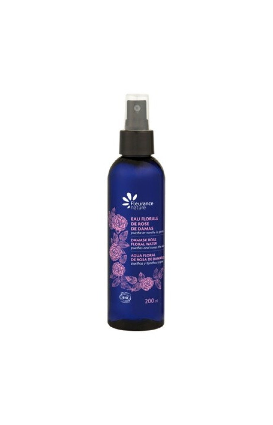 Eau florale bio illuminatrice et tonifiante - Rose de Damas - Visage - 200 ml