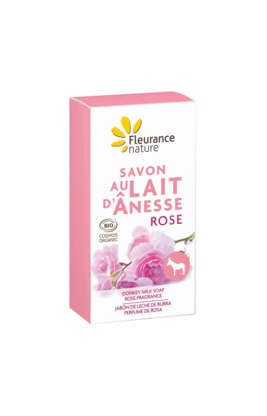 Savons solides bio - Lait d'ânesse à la rose - Corps - 2 x 100 g