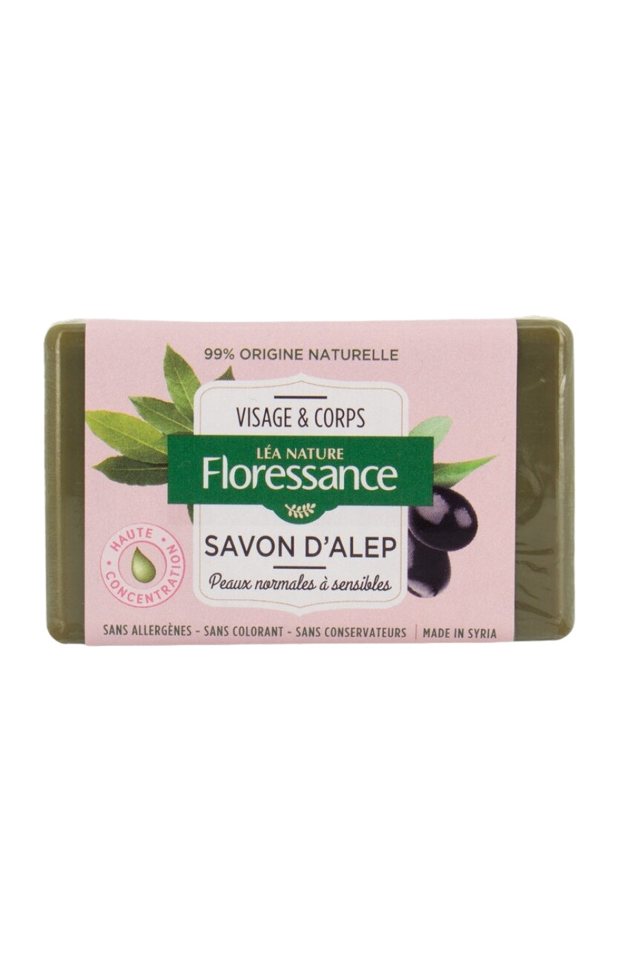 Savon d'Alep - Peaux normales à sensibles - Visage & corps - 100 g