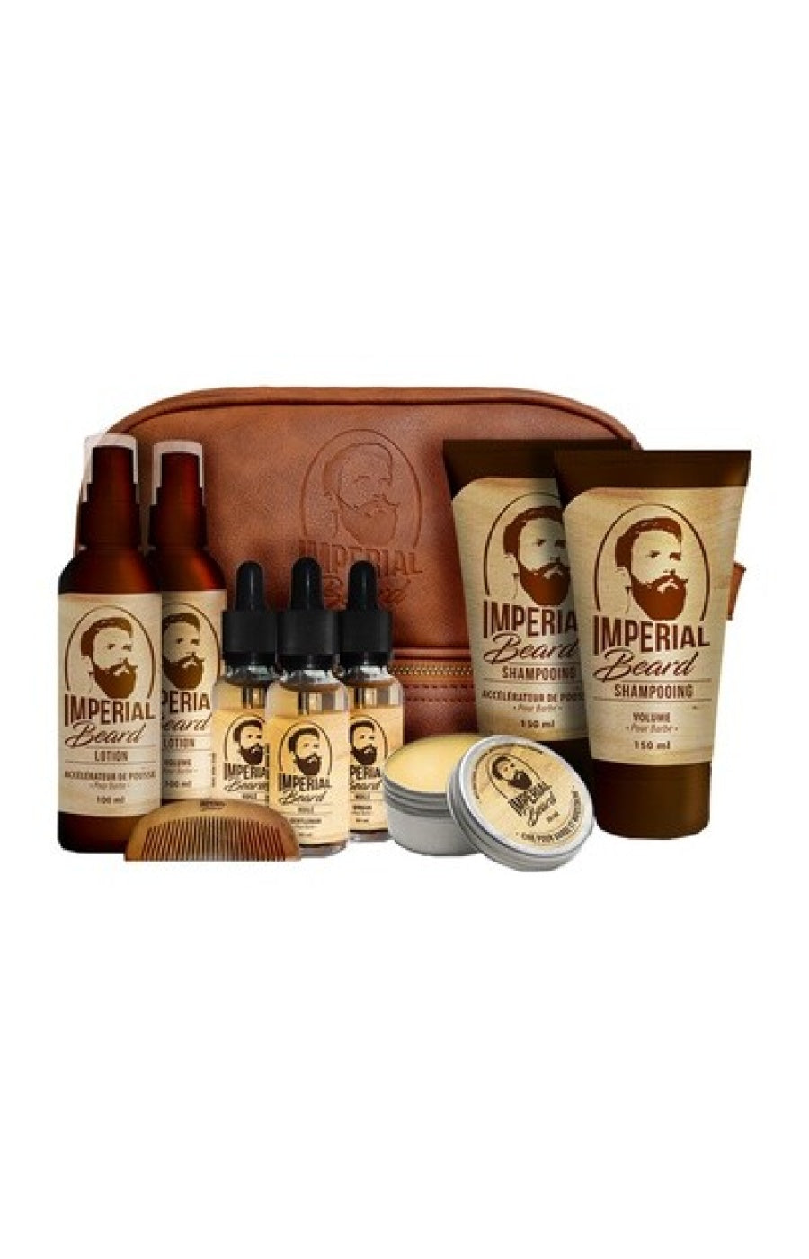 Trousse complète volume, pousse & entretien de la barbe - 8 soins &amp; un peigne