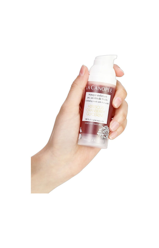 Masque exfoliant - Hibiscus, cranberry & glycérine - Visage
