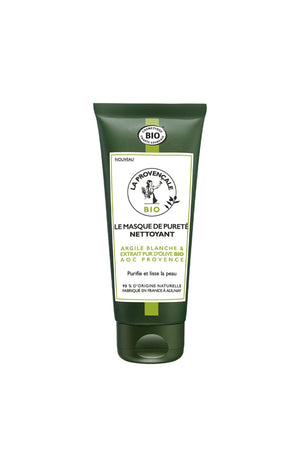 Masque purifiant bio - Argile blanche & huile d'olive - Visage - 100 ml