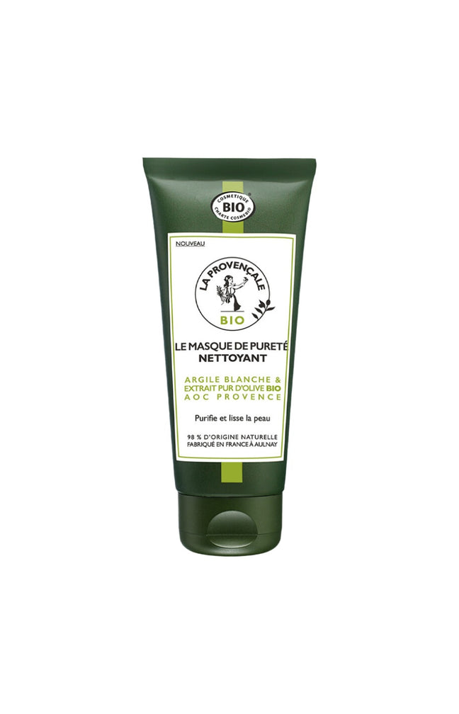 Masque purifiant bio - Argile blanche & huile d'olive - Visage - 100 ml