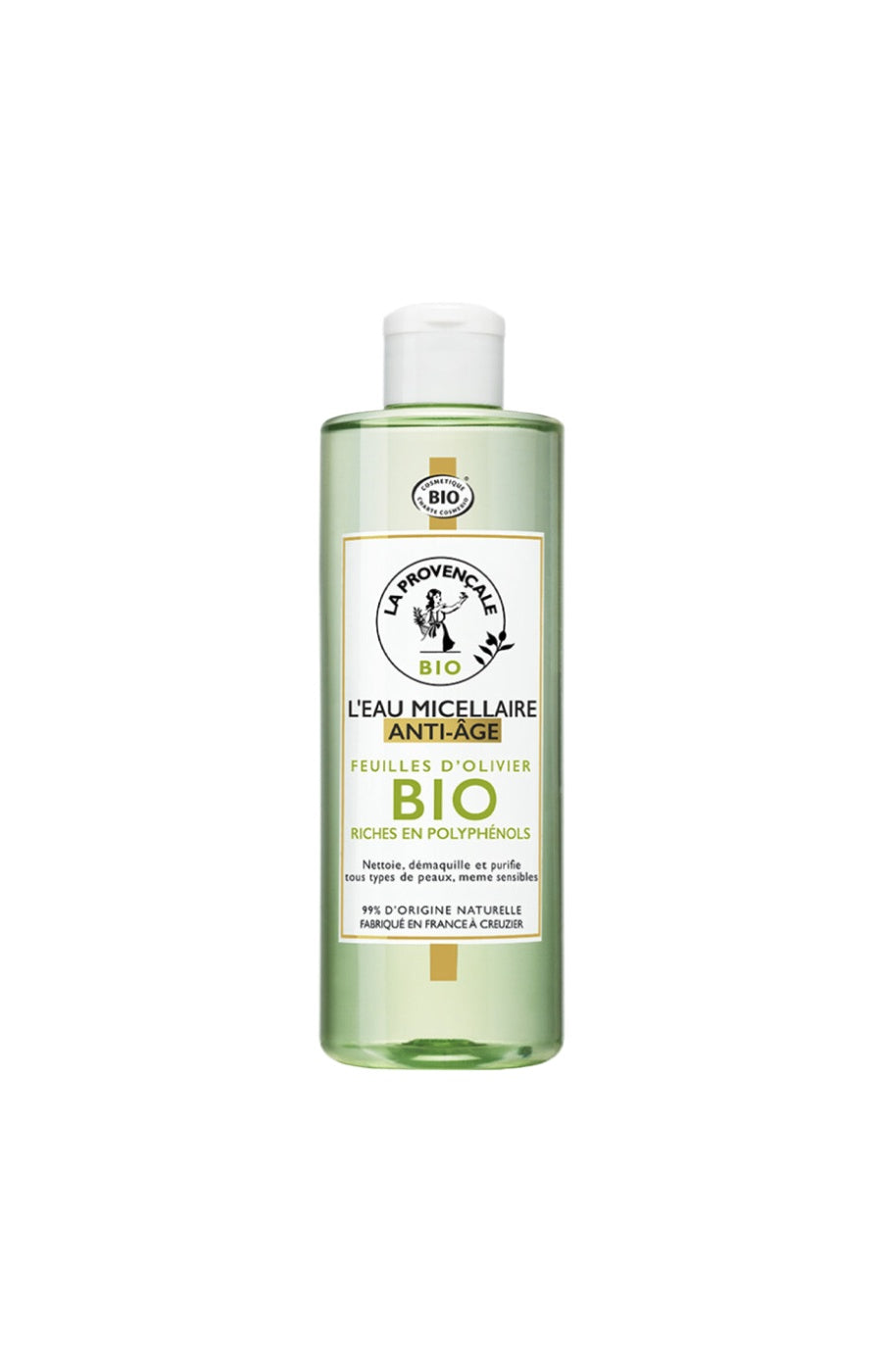 Eau micellaire purifiante anti-âge bio - Feuilles d'olivier - Visage
