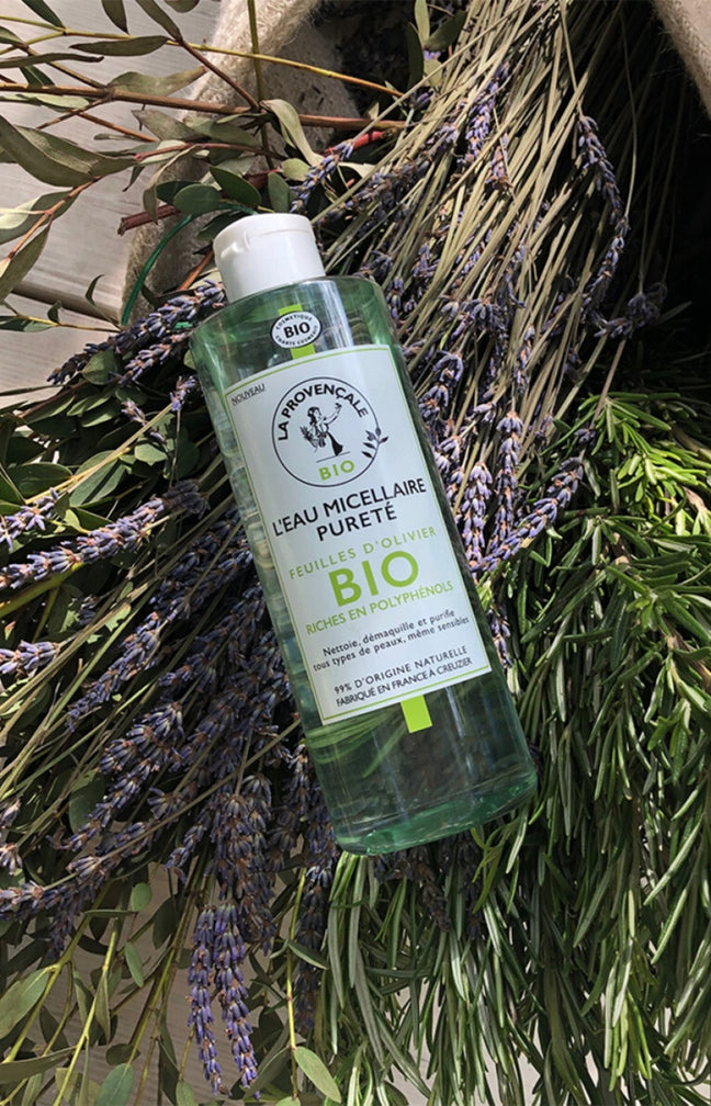 Eau micellaire purifiante bio - Feuilles d'olivier - Visage