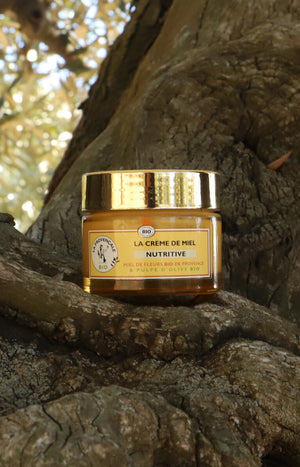 Crème nourrissante bio - Miel de fleurs & pulpe d'olive - Peaux sèches - 50 ml