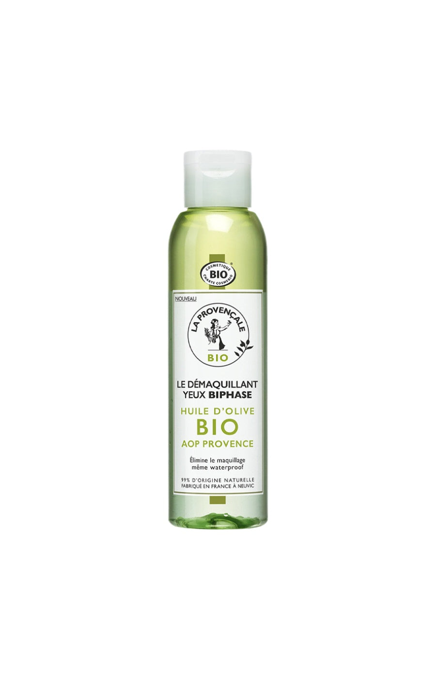 Démaquillant biphasé bio - Huile d'olive - Yeux - 125 ml