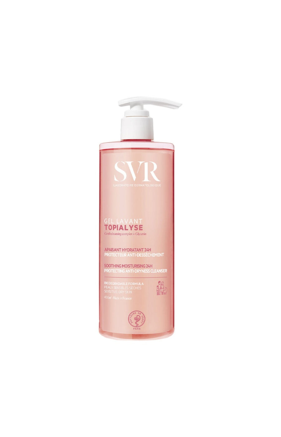 Gel lavant apaisant & hydratant - Topialyse - Peaux sensibles à sèches - Corps - 400 ml