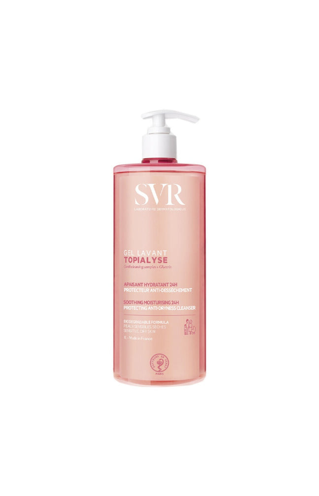 Gel lavant apaisant & hydratant - Topialyse - Peaux sensibles à sèches - Corps - 1 L