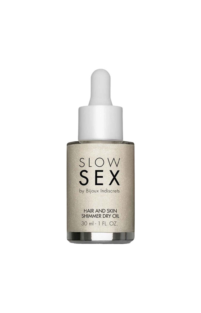 Huile sèche intime scintillante - Slow sex - Cheveux & corps - 30 ml