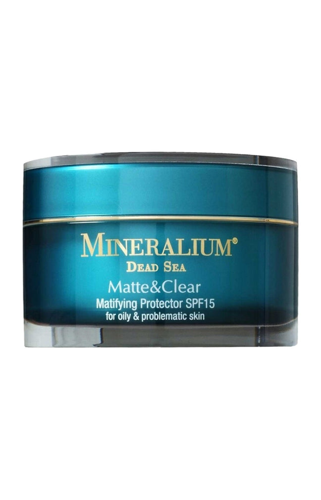 Crème matifiante SPF15 - Minéraux de la mer Morte - Matte & clear - Peaux grasses à problèmes - 50 ml