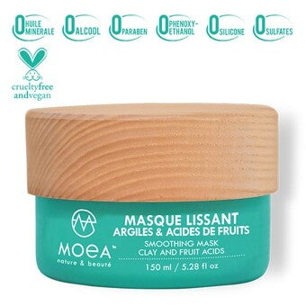 Masque lissant - Argiles et acides de fruits - Peaux mixtes à grasses